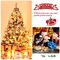 Costway 4.5FT Snow Flocked Artificial Christmas Tree Hinged w/400 Tips and Foldable Base